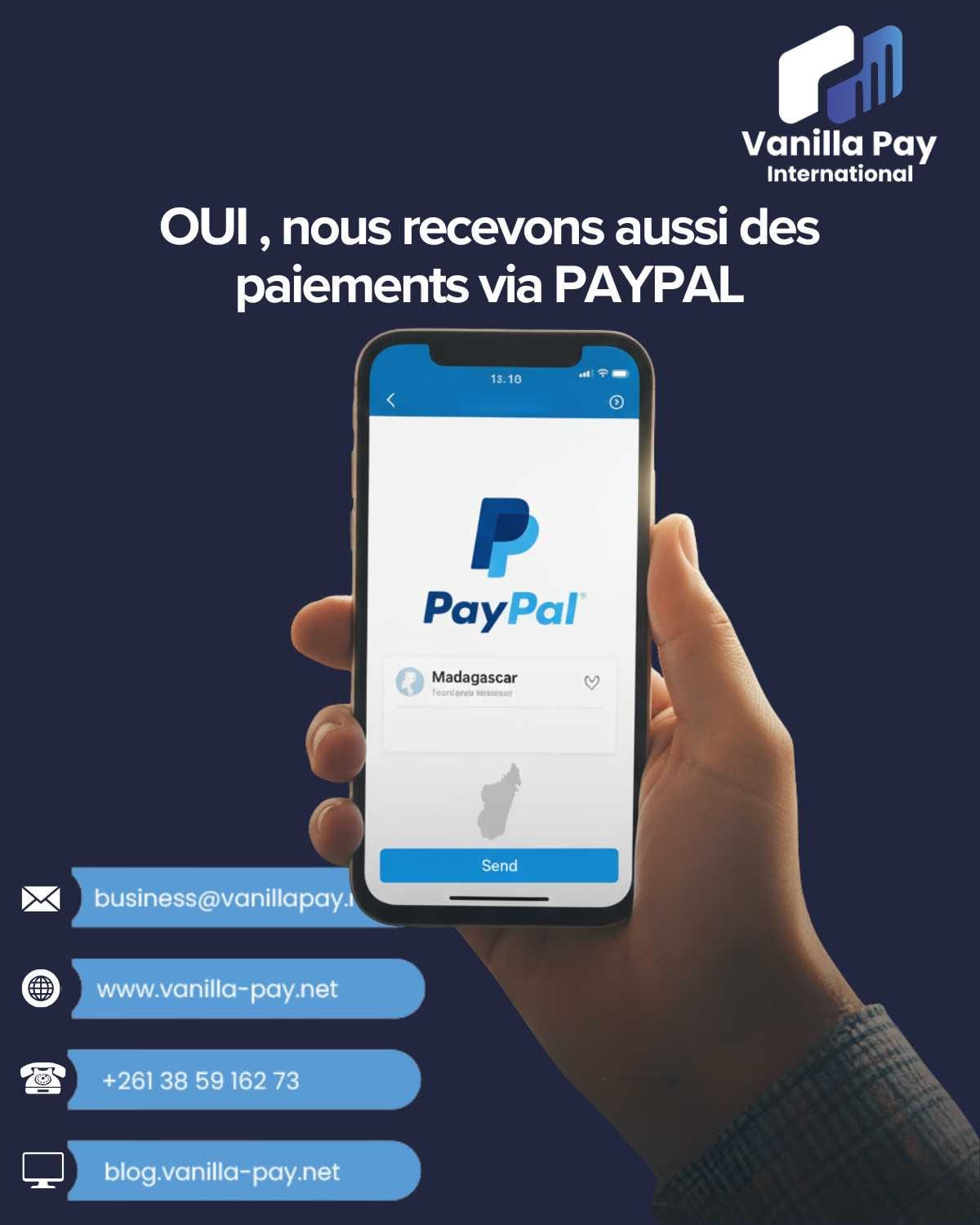 Recevez vos paiements via PAYPAL grâce à VPI